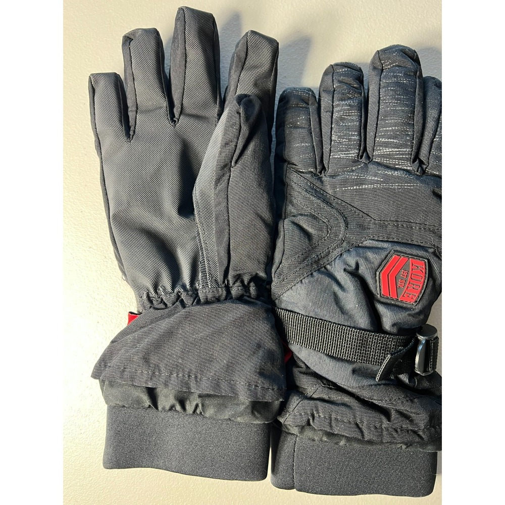 Kore 1st Div Mens S Black Insulated Ski Snowboard Gloves K3506 C Fleece Lined